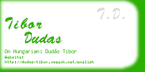 tibor dudas business card